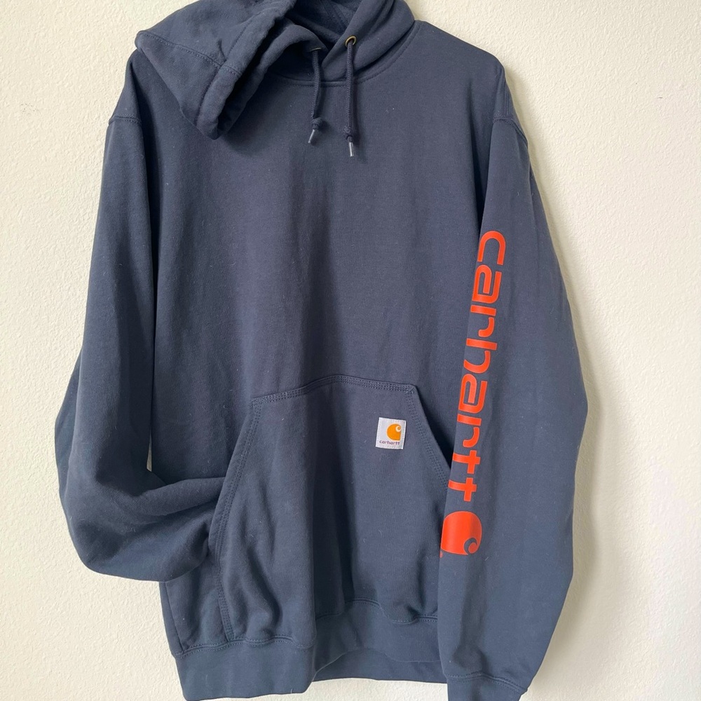 Carhartt men’s navy blue hoodie NWOT